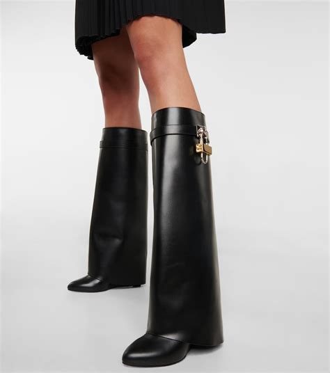 givenchy boots black shark lock boots black black|givenchy shark lock boots review.